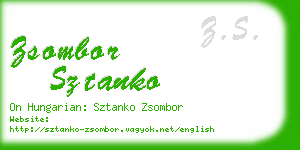 zsombor sztanko business card